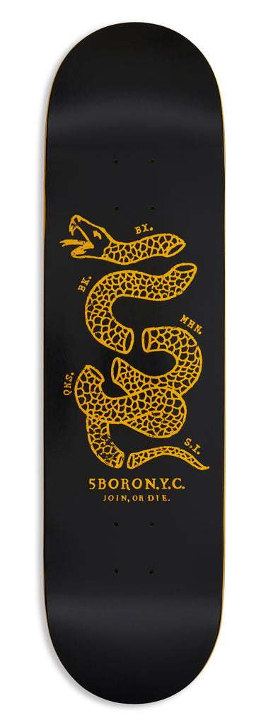 5BORO NYC JOIN OR DIE SNAKE 8.5" BLK & YLLW