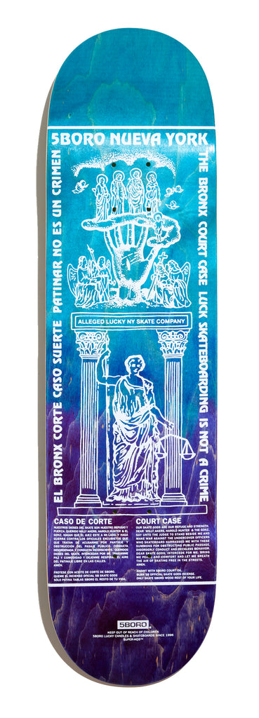 5Boro Lucky Candle Series Bronx Model 8.5" & 8.125" Teal Blue & Purple dip dyed veneer