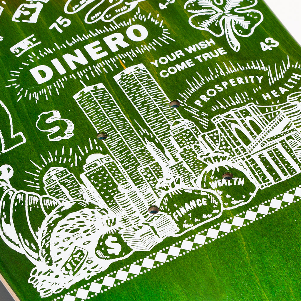 5Boro Lucky Candle Series Manhattan Model 8" Wide Orange & Green dip dyed veneer