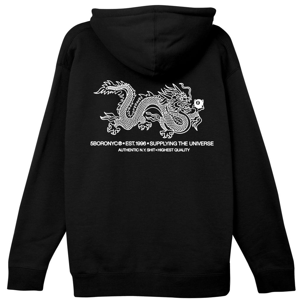 5B Supply Dragon Hoody Black & White