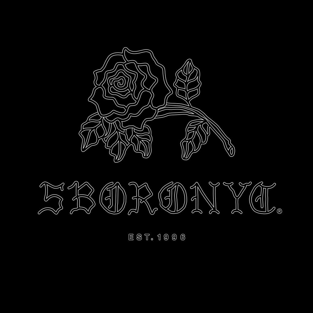 5B Withered Rose Tee  Black & White