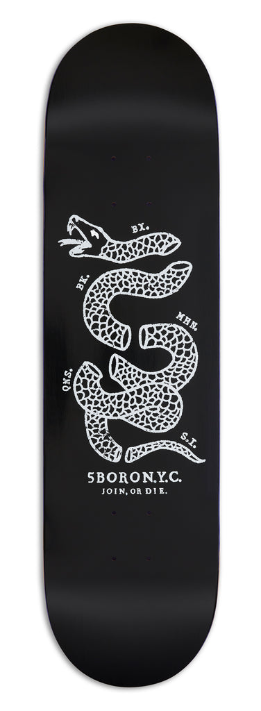 5BORO NYC JOIN OR DIE  SNAKE 8.25" BLK & WHT