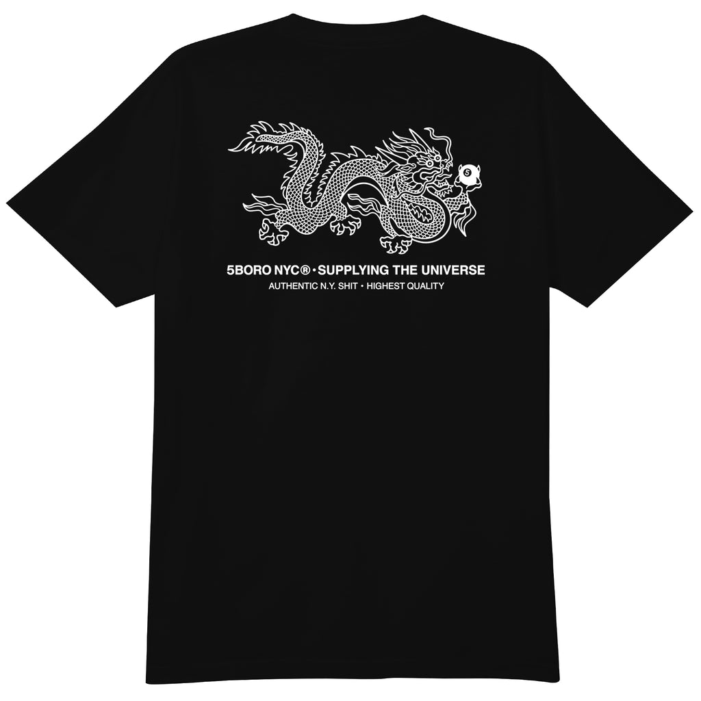 5BORO NYC 5Ball Dragon Tee Black & White