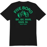 5B 4-5-6 Dice Black & Green Tee