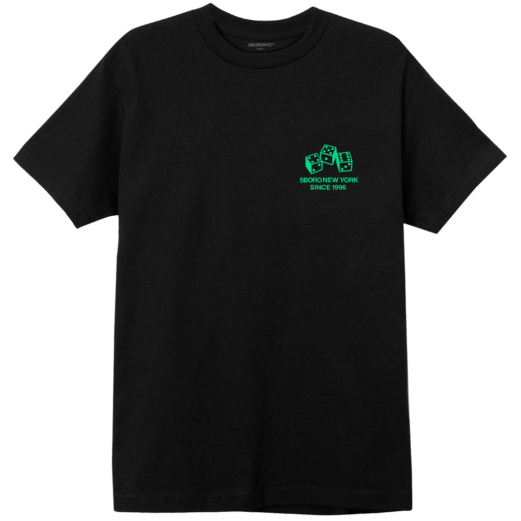 5B 4-5-6 Dice Black & Green Tee