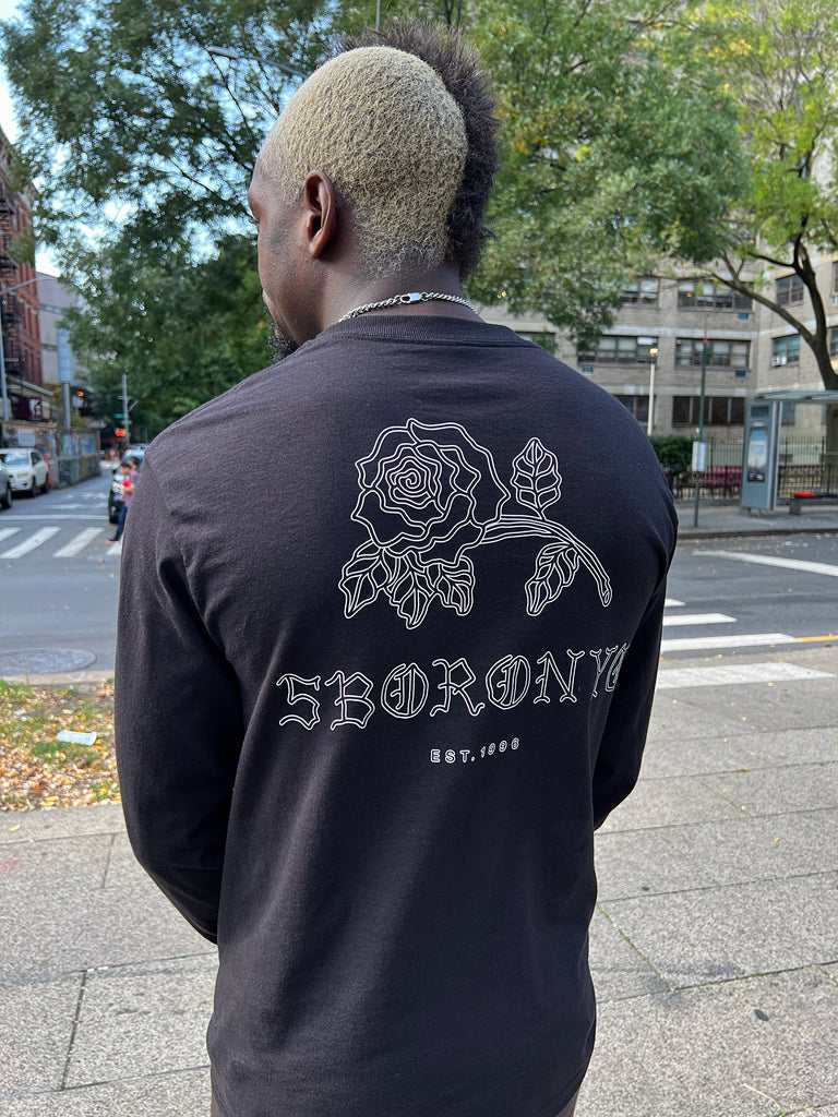 5B Withered Rose Tee  Black & White