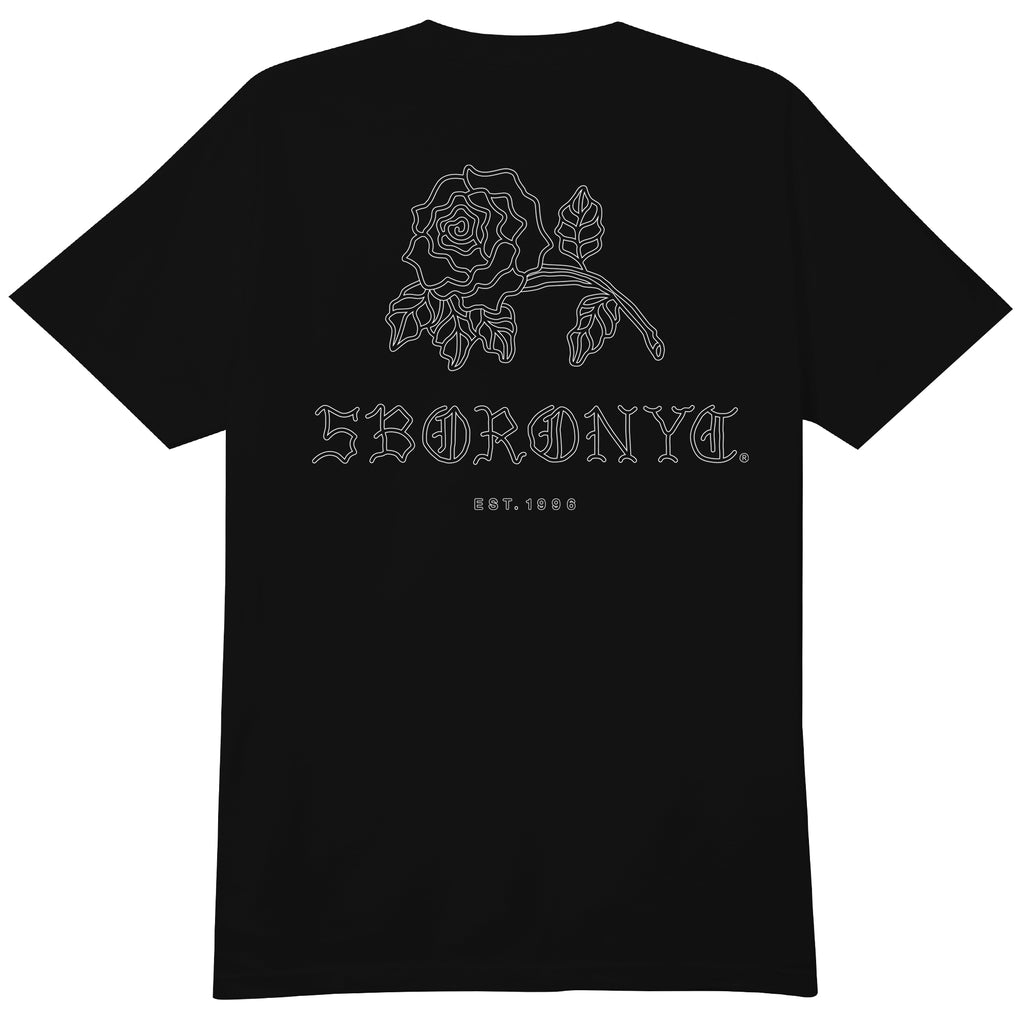 5B Withered Rose Tee  Black & White