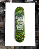 Green & Brown Stenciled Pine Camo with Join or Die Snake Printed in White